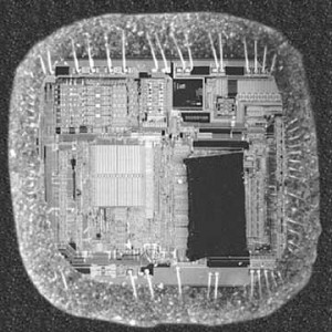 Break Chip ATmel ATmega48PV and extract heximal from MCU ATmega48PV program memory, unlock microcontroller ATmega48PV security fuse by focus ion beam, and recover firmware from both of its memory