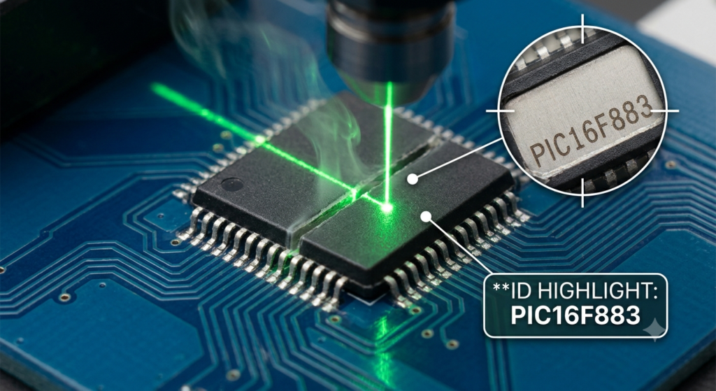 Proces techniczny wymagany do pracy z wysoko zabezpieczonym mikrokontrolerem Microchip PIC16F883 opiera się na zaawansowanych metodach inżynierii sprzętowej. Aby uzyskać dostęp do informacji zapisanych w chronionym mikrokontrolerze Microchip PIC16F883, technicy przeprowadzają fizyczną dekapsulację zewnętrznej warstwy żywicy epoksydowej w celu odsłonięcia wewnętrznej struktury krzemowej. Po uzyskaniu dostępu do struktury układu MCU Microchip PIC16F883 wykorzystywane jest specjalistyczne wyposażenie laboratoryjne do analizy warstw ochronnych, które uniemożliwiają bezpośrednie pomiary optyczne lub elektryczne. Następnie specjaliści analizują logikę układu bezpośrednio na poziomie struktur krzemowych, uwzględniając zaszyfrowane ścieżki oraz sprzętowe bezpieczniki ograniczające dostęp zewnętrzny. Ten starannie kontrolowany proces fizyczny umożliwia bezpieczne wyodrębnienie wewnętrznych obszarów pamięci mikroprocesora Microchip PIC16F883, w których znajduje się oryginalny kod programu. Po uzyskaniu dostępu do struktury krzemowej MCU Microchip PIC16F883 zespół inżynierów może odczytać szesnastkowe ciągi danych mikroprocesora Microchip PIC16F883 reprezentujące podstawową logikę działania urządzenia. Ten złożony proces przekształca pozornie niedostępowy element sprzętowy w dostępną strukturę kodu źródłowego, zapewniając poprawne przygotowanie wszystkich danych konfiguracyjnych oryginalnego mikrokontrolera Microchip PIC16F883 do gotowego do wykorzystania formatu.