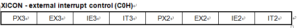 XICON - external interrupt control (C0H)