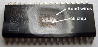 Crack Motorola MC68HC05B6 Microcontroller by focus ion beam to modify MCU circuitry pattern for the purpose of reset encryption status, then the firmware can be readout from MCU