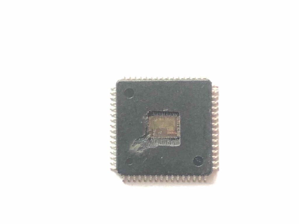 Locked Microcontroller MSP430G2452 Flash Memory Breaking is a process to crack secured msp430g2452 protective fuse bit by focus ion beam and then extract flash memory program from mcu msp430g2452