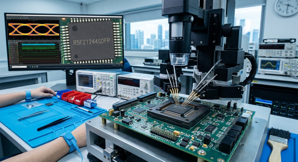 Güvenlik korumalı mikrodenetleyici Renesas R5F21244SDFP için yürütülen koruma analizi projesinde uzmanlar öncelikle cihazın tam varyantını belirleyebilir, devre kartını inceleyebilir, desteklenen programlama arayüzlerini kontrol edebilir ve bellek ile güvenlik yapılandırmasını değerlendirebilir. Kilitli mikroişlemci Renesas R5F21244SDFP cihazının durumuna bağlı olarak inceleme, yetkili mühendislik çalışmaları kapsamında firmware, source code, data, software, memory, archive, flash veya eeprom bilgilerinin geri alınıp alınamayacağını, çözümlenip çözümlenemeyeceğini, çoğaltılıp çoğaltılamayacağını veya klonlanıp klonlanamayacağını belirleyebilir. Korumalı, güvenliği sağlanmış, şifrelenmiş veya kilitli bir yapılandırma standart erişimi kısıtlıyorsa mühendisler, desteklenen kurtarma prosedürlerini değerlendirebilir ve ilgili koruma engelinin orijinal Renesas R5F21244SDFP şifrelenmiş MCU cihazına gereksiz zarar vermeden ele alınıp alınamayacağını belirleyebilir. Kontrollü kapsül açma (decapsulation) dâhil gelişmiş yarı iletken analizleri, teknik açıdan gerekçelendirildiğinde değerlendirilebilir. Bu incelemeler microcontroller, microprocessor, MCU, chip veya IC için geçerlidir ve her cihazın kilidinin açılabileceğini varsaymak yerine gerçek güvenlik uygulamasını dikkate almalıdır. Her bir Renesas R5F21244SDFP cihazından kullanılabilir kod kurtarma olasılığı; yapılandırmasına, fiziksel durumuna ve erişilebilir arayüzlerine bağlıdır. Tam firmware çıkarımı garanti edilemez.