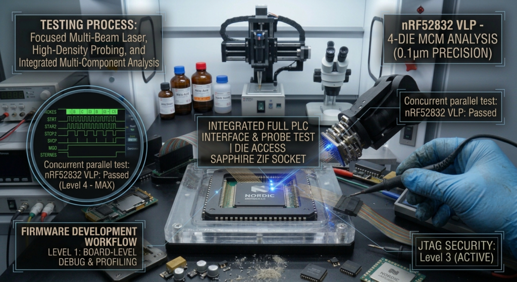 Depending on the authorized technical objective, the investigation may focus on recover, restore, and preserve accessible firmware or flash information. Where the original binary can legitimately be obtained, it can be analyzed as a reference for firmware structure, version comparison, hardware compatibility, or replacement-device development. If protection prevents conventional access, engineers need to distinguish between an access restriction and actual encrypted content. Terms such as decrypt, attack, or clone may appear in technical discussions of protected MCU analysis, but they should not be interpreted as evidence that a particular nRF52832 can always be bypassed or reproduced.