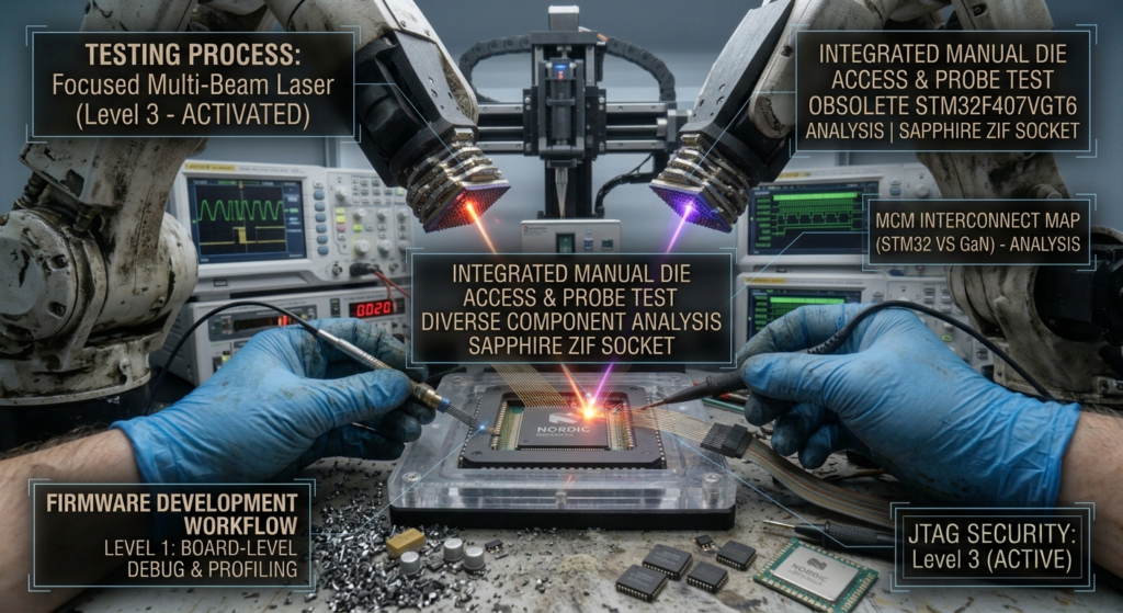 For protective, secured, encrypted, or locked devices, the investigation needs to distinguish between access protection and actual encryption. Technical terminology such as clone, attack, or decapsulate may arise in advanced semiconductor research, but these approaches should not be assumed to provide a universal solution. Any invasive semiconductor analysis should be considered only when technically justified and within the applicable authorization and legal framework. The practical result depends on the exact security configuration, device condition, available interfaces, and information retained inside the MCU.